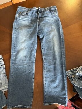 AG Adriano Goldschmied Medium Blue Boyfriend Jeans